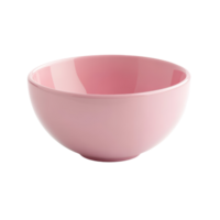 A simple pink bowl is isolated on a clean transparent background showcasing its smooth surface and vibrant color, pink bowl isolated on transparent background png