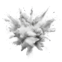 Dramatic transparent powder explosion showcased against a stark transparent background emphasizing motion and texture, transparent powder explosion isolated on transparent background png