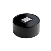 Black USB charger with compact design set against a clean transparent background for versatile charging solutions, USB charger isolated on transparent backgroundfile png