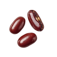 Fresh red beans isolated on a clean transparent background highlighting their color and shape, Red bean isolated on transparent background png