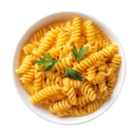 Deliciously prepared pasta in a transparent bowl against a clean transparent background showcasing ample servings for any meal, Pasta in transparent bowl on transparent background png