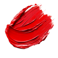 Vibrant red paint applied smoothly on a fresh transparent background showcasing artistic creativity and color, Red paint isolated on transparent background png