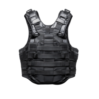 Bulletproof vest body armor displayed on a clean transparent background showcasing its protective design and features, Bulletproof Vest Body Armor Isolated on transparent background png
