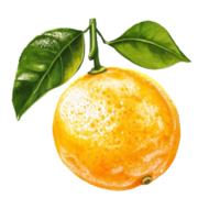 Fresh lemon citrus fruit with green leaves isolated on a clean transparent background, lemon citrus fruit isolated on transparent background png