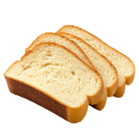 Freshly sliced bread on a clean transparent background ideal for sandwiches and toast in any kitchen setting, Sliced of bread isolated on transparent background png