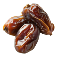 Fresh and plump dates isolated on a transparent background highlighting their rich texture and natural sweetness, dates isolated on transparent background png