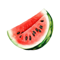 Freshly sliced watermelon resting on a clean transparent surface for a refreshing summer treat, watermelon on transparent background png
