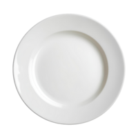 A top view of a clean, empty transparent plate on a transparent background highlighting its simplicity and elegance, top view empty transparent plate on transparent background png