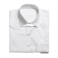 Neatly folded classic transparent shirt on an isolated background, perfect for formal or casual occasions, transparent classic neatly folded shirt, file of isolated object with shadow on transparent png
