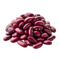 A vibrant pile of red kidney beans isolated against a clean transparent background for culinary and nutritional use, Heap of red kidney beans isolated on transparent background png