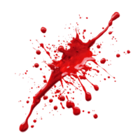Isolated blood splatter on a transparent background emphasizing vibrant red color and texture details, Blood Splatter Isolated on transparent background png