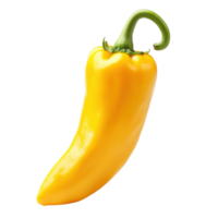 Ripe yellow paprika isolated against a Transparent background showcasing its vibrant color and smooth texture, Ripe yellow paprika Isolate png