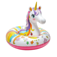 Enjoy summer fun with a colorful unicorn inflatable pool float for kids and adults, Unicorn Inflatable Pool Float On Transparent background png