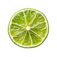 Fresh lime slice isolated on Transparent background showcasing vibrant color and juicy texture, Juicy slice and half lime isolated on background png