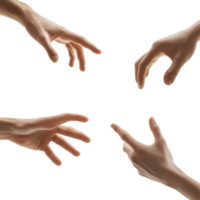 People reaching to torch fingers against a Transparent background showcasing connection and interaction, People Reaching to torch Fingers, background png