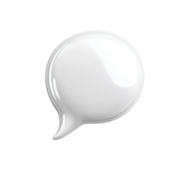 Glossy white speech bubble isolated on a Transparent background for communication and design purposes, white glossy speech bubble isolated on White background png