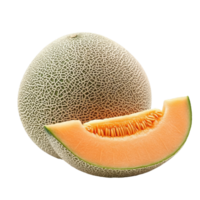 Fresh melons on a Transparent background showcasing vibrant color and texture for culinary inspiration, melons or cantaloupe isolated on background png