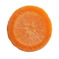 Fresh carrot slice isolated on white background showcasing vibrant color and texture for culinary and nutritional use, carrot slice isolated on white background png