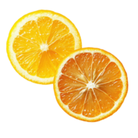 Freshly sliced orange and lemon on Transparent background for vibrant culinary presentations and recipes, Orange and lemon slice isolated on background png