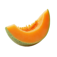 Cantaloupe melon slice isolated on white background captures fresh and vibrant colors and textures, cantaloupe melon slicesisolated on white background png