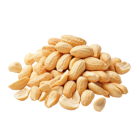 Peanuts seeds isolated on Transparent background highlighting their natural texture and color, peanuts seeds isolated on background png
