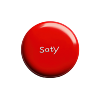 Red button displaying the word say on a Transparent background for communication or interactive purposes, red button with the word say in it, background png