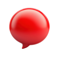 Red speech bubble isolated on a Transparent background for communication or dialogue representation, Red speech bubble isolated on background png