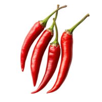 Fresh red chili peppers isolated on Transparent background displaying vibrant color and natural shine, Slice red chili isolated on background png