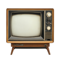 Retro television set isolated on a Transparent background showcasing vintage design elements and classic aesthetics, old retro TV isolated isolated on background png