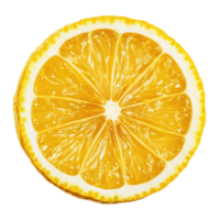Fresh lemon slice on a pure Transparent background showcasing vibrant color and texture for culinary uses, Slice of lemon fruit isolated on background png