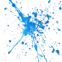Vibrant blue splatter on clean white background emphasizing color dynamics and artistic expression, Blue Splatter on white background png