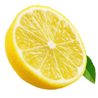 Bright yellow lime sliced, showcasing fresh pulp and vibrant color on a Transparent background, yellow lime isolated on background png