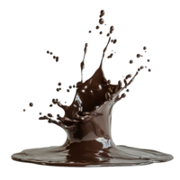 Delicious chocolate splash creating dynamic patterns on a white background, Chocolate Splash on white background png