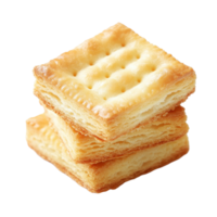 Delicious butter biscuits stacked on a white background for a tempting visual appeal, butter biscuitsisolated on white background png