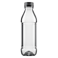 Open water bottle with clear design placed on a Transparent background for product display and advertising, Open Water Bottle isolated on background png