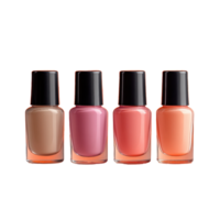 Nail polishes displayed on a vibrant background showcasing various shades and colors, Nail polishes isolated on background png