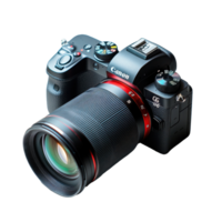 Modern mirrorless camera designed for semi professional photography with advanced features and compact design, Modern mirrorless system camera for semiprofessionals png