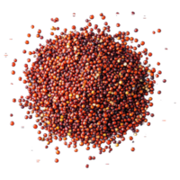 Red quinoa grains isolated on a Transparent background showcasing their unique color and texture, red quinoa isolated on background png