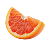 Grapefruit slice on white background showcasing vibrant colors and juicy texture for food lovers, Grapefruit pieceisolated on white background png