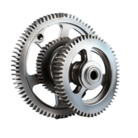 Mechanical gear showcasing advanced industrial technology against a Transparent background for engineering applications, Mechanical gear with industry technology background png