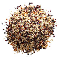 Mixed quinoa blend isolated on a Transparent background showcasing its vibrant colors and diverse varieties, Mixed quinoa isolated on background png