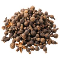 Pile of cloves isolated on Transparent background highlighting their texture and rich color, Pile cloves isolated on background png