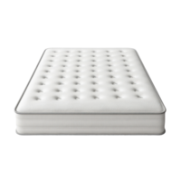 Quality white mattress on isolated Transparent background with soft texture and modern design for comfortable sleep, White mattress isolated on background png