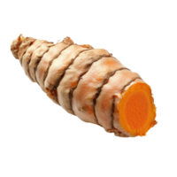 Fresh turmeric root isolated on white background showcasing vibrant orange color, fresh turmericisolated on white background png