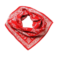 Red bandannas intricately designed and isolated on a clean Transparent background, red bananas isolated non isolated on background png