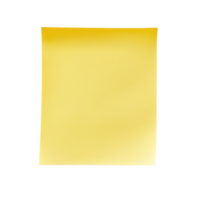 Yellow sticky post it note on a clean Transparent background for reminders and notes, Yellow sticky post it note isolated on background png