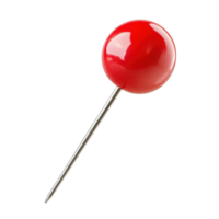 Red push pin isolated against a clean Transparent background for crafting or office use, Red push pin isolated on background png