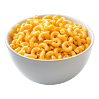 Dry macaroni in a white bowl isolated on a clean Transparent background for culinary use, dry macaroni in the white bowlisolated on background png