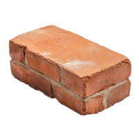 New red brick isolated on Transparent background showing its texture and structure for construction use, New red brick isolated on background png