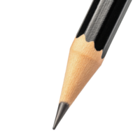 Closeup view of a sharpened pencil ideal for writing and drawing, showcasing fine details of its tip and texture, Closeup EE pencil used for writing and drawing isolated on Transparent background png